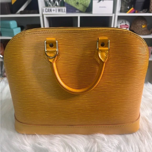 SOLD LV Alma Yellow Epi Leather Handbag - Picture 3 of 17